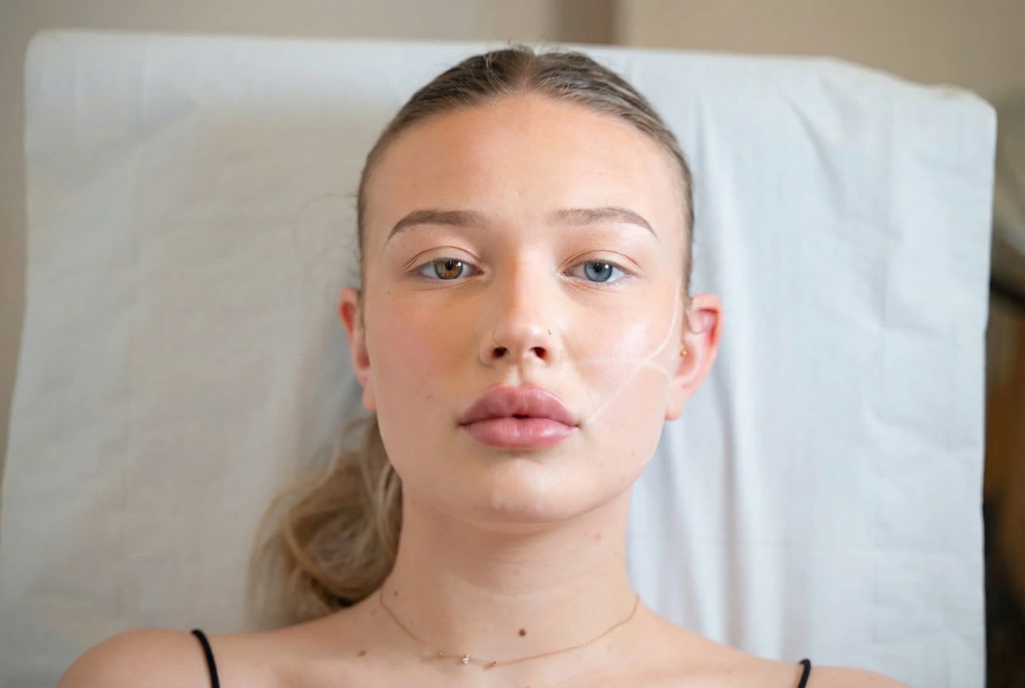 Patiente en préparation pour injection de Botox